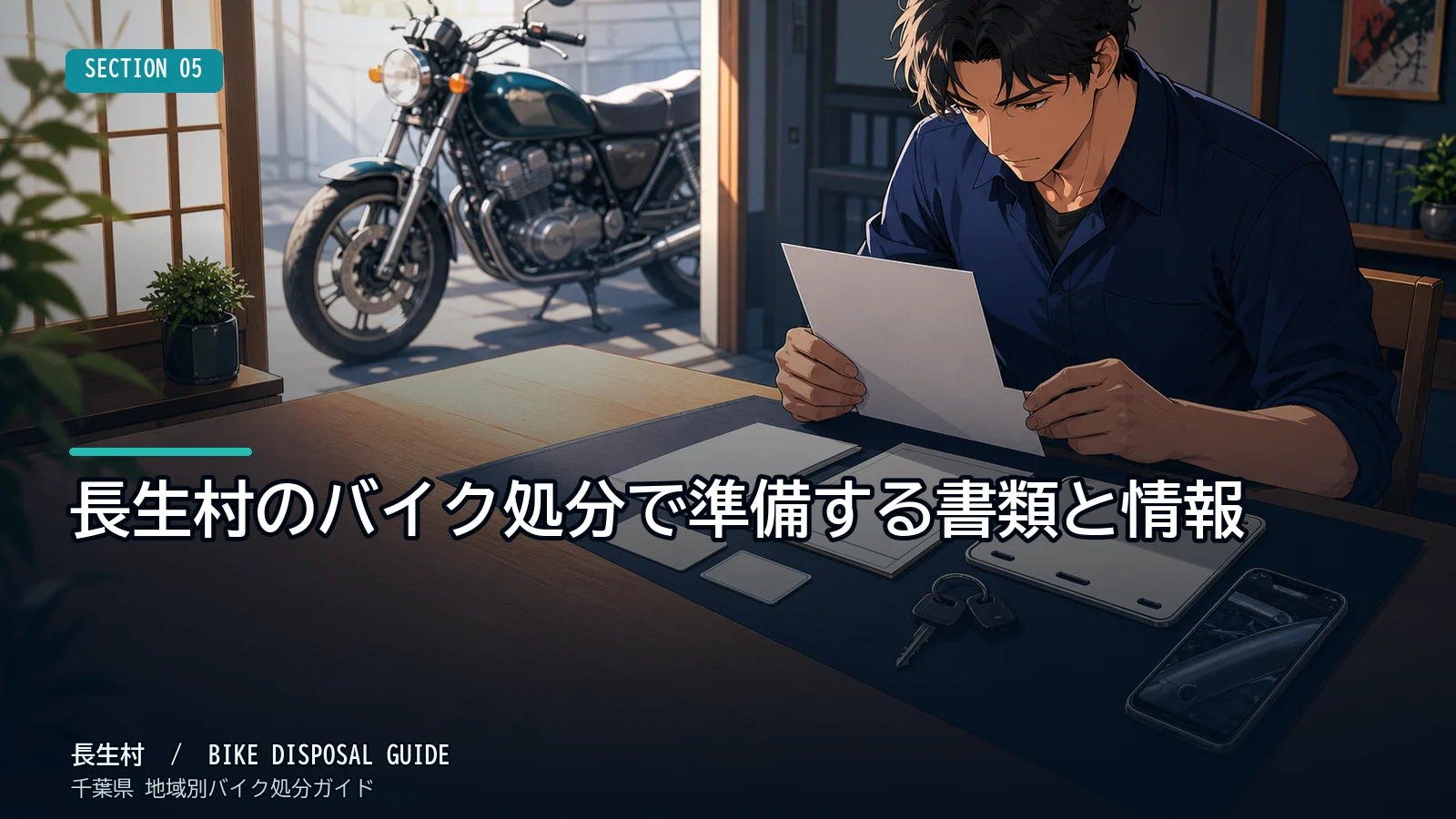 長生村のバイク処分で準備する書類と情報