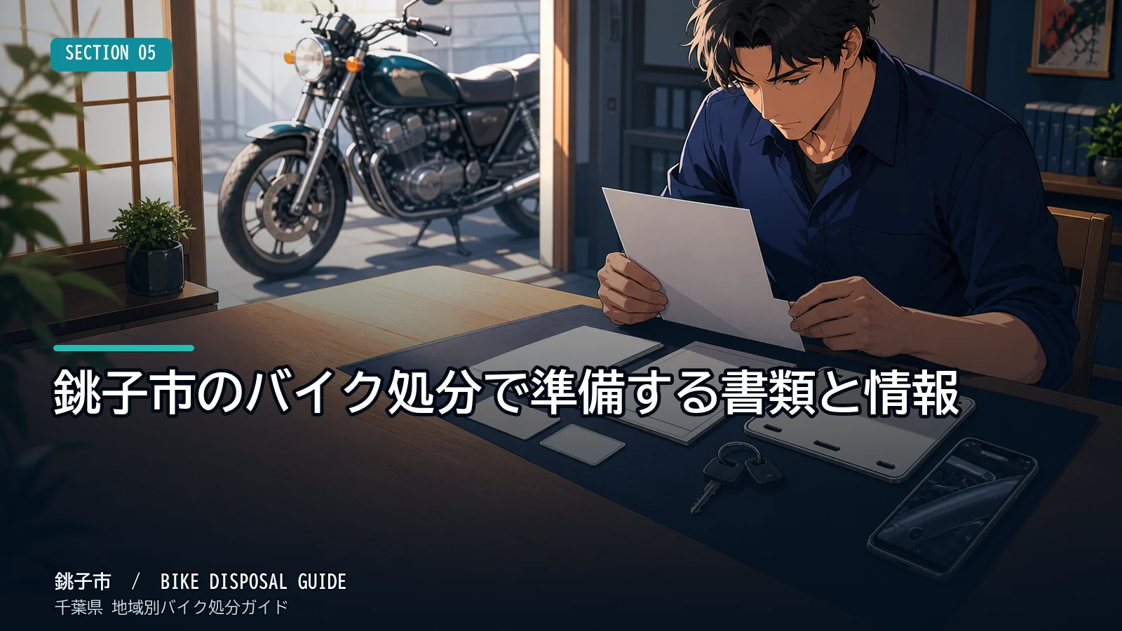 銚子市のバイク処分で準備する書類と情報