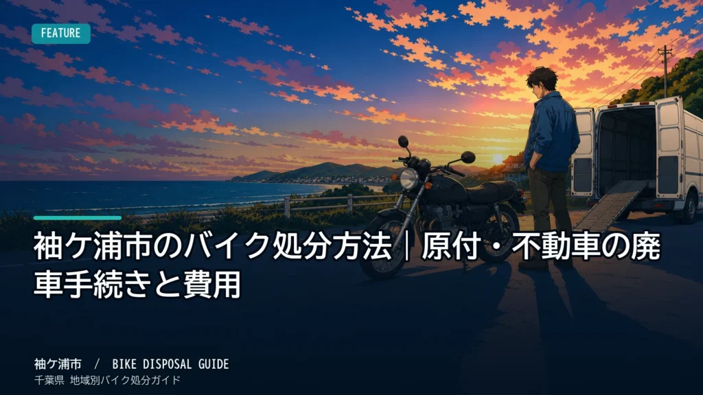 袖ケ浦市のバイク処分方法｜原付・不動車の廃車手続きと費用