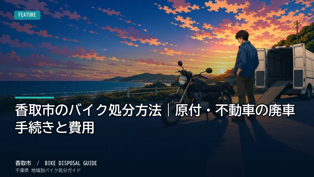 香取市のバイク処分方法｜原付・不動車の廃車手続きと費用