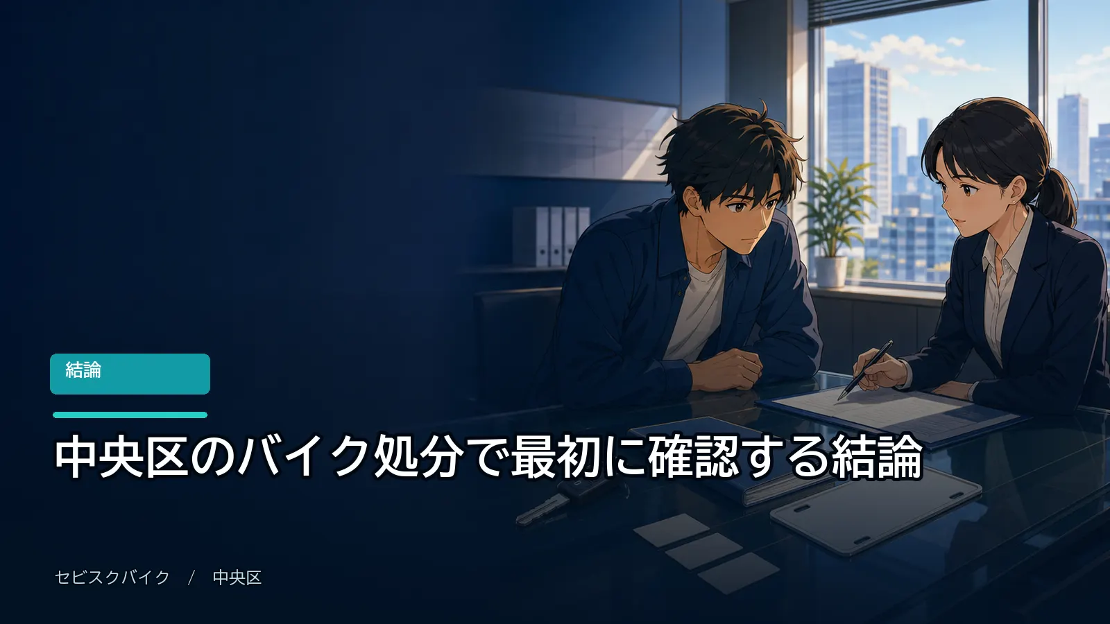 中央区のバイク処分で最初に確認する結論