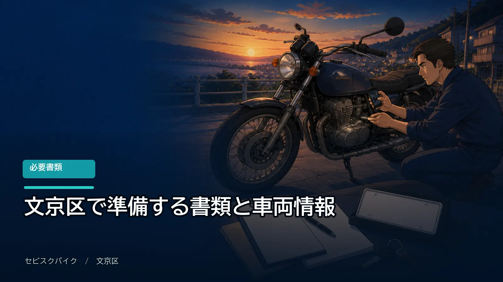 文京区で準備する書類と車両情報