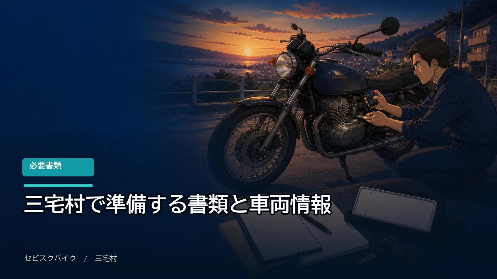 三宅村で準備する書類と車両情報