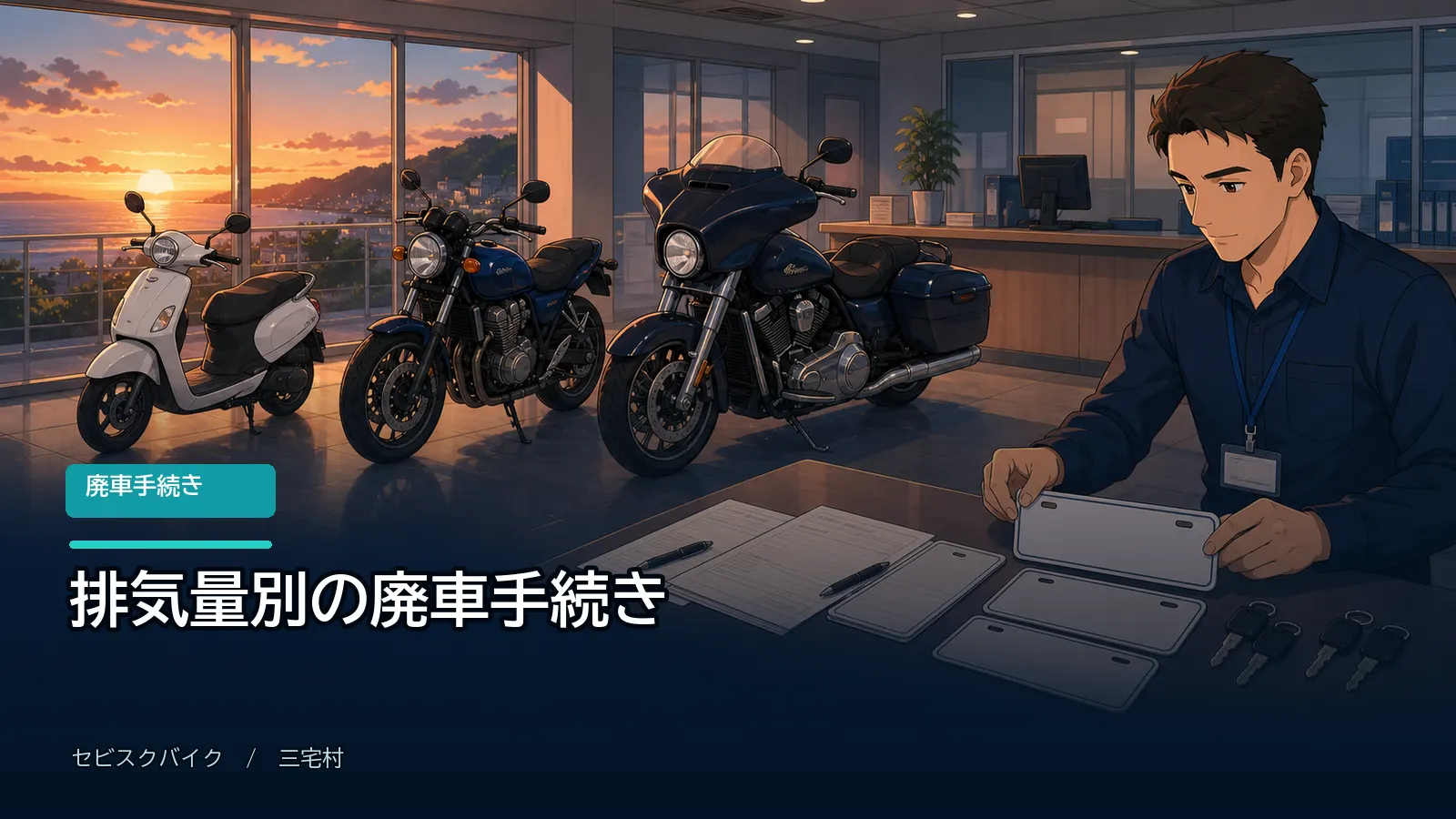 排気量別の廃車手続き