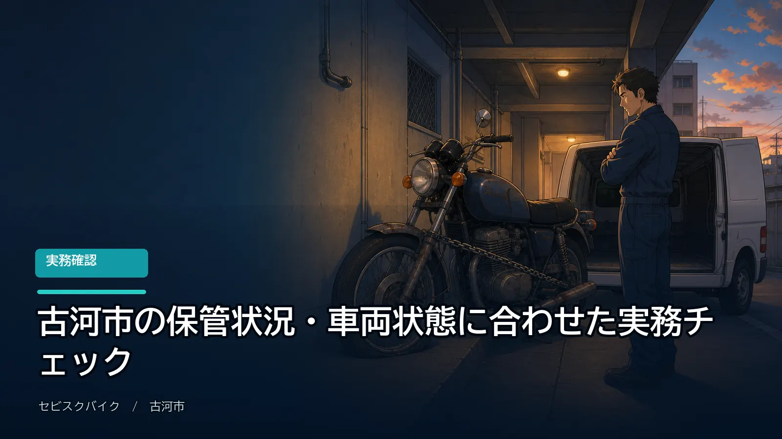 古河市の保管状況・車両状態に合わせた実務チェック