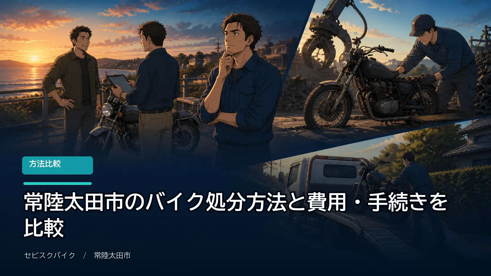常陸太田市のバイク処分方法と費用・手続きを比較