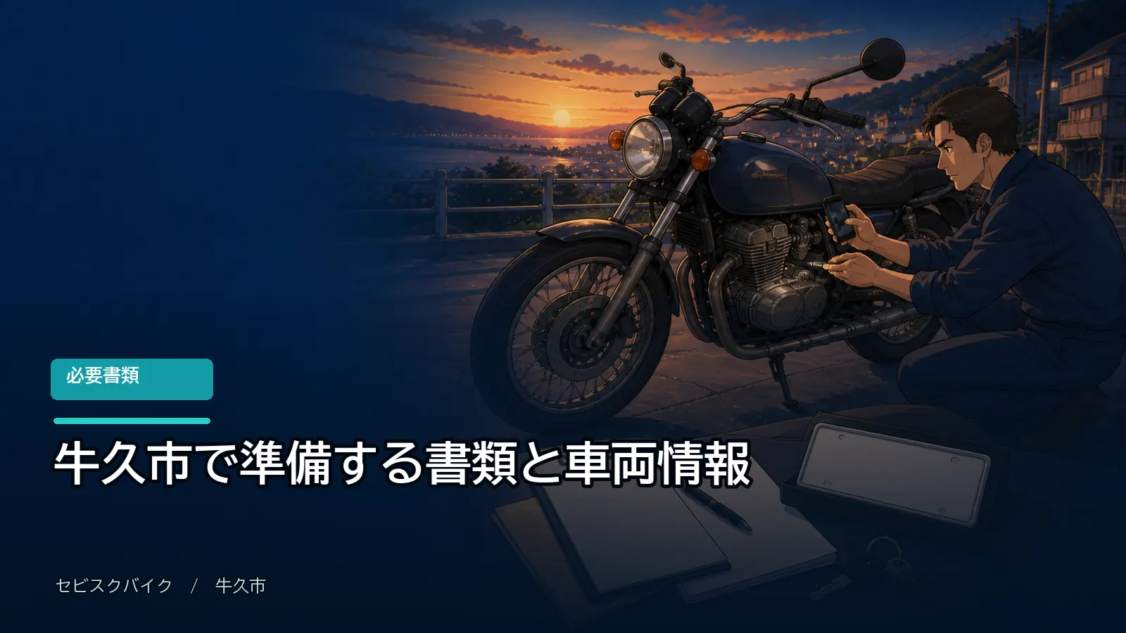 牛久市で準備する書類と車両情報