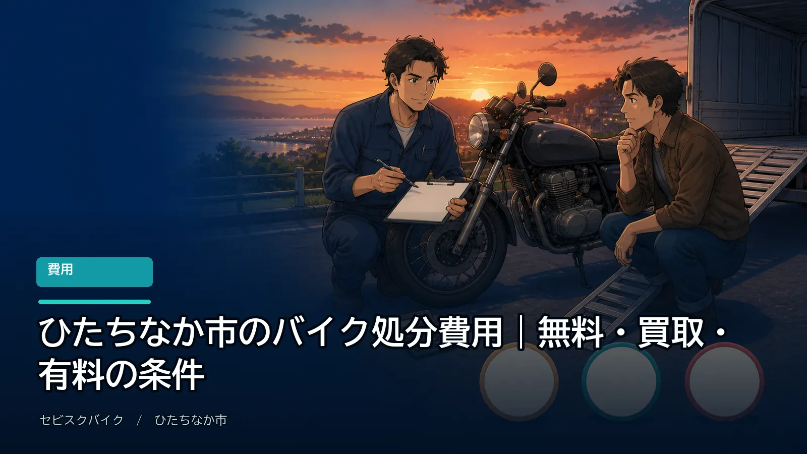 ひたちなか市のバイク処分費用｜無料・買取・有料の条件