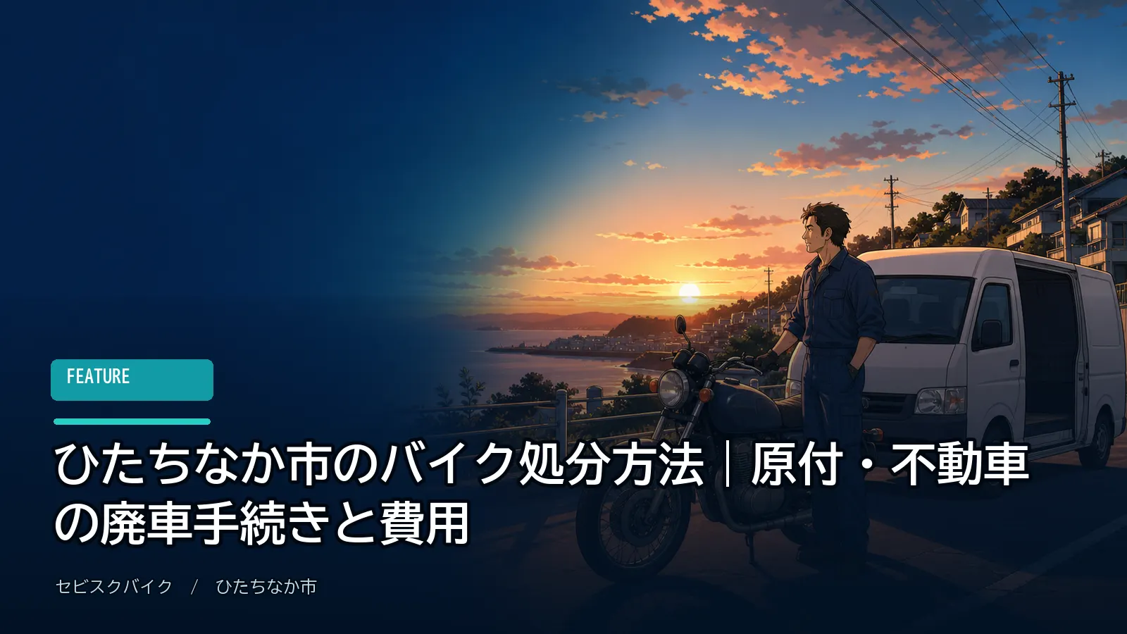 ひたちなか市のバイク処分方法｜原付・不動車の廃車手続きと費用