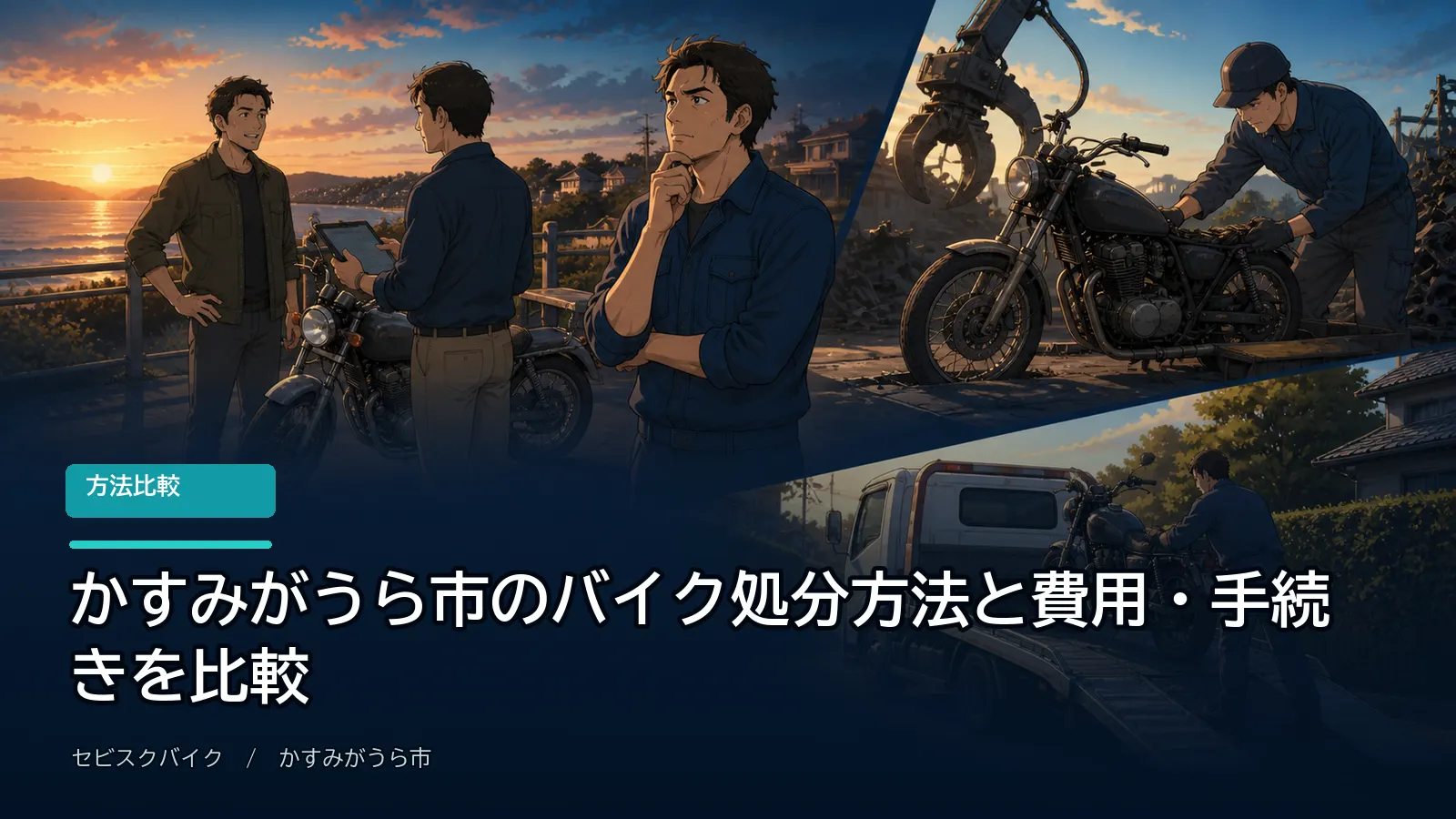 かすみがうら市のバイク処分方法と費用・手続きを比較