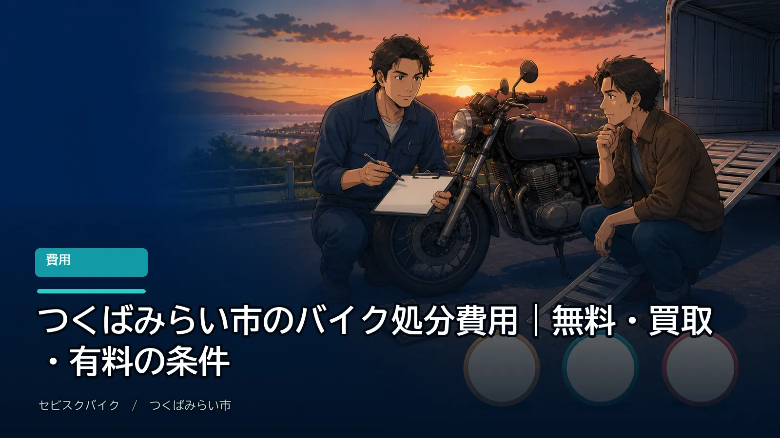 つくばみらい市のバイク処分費用｜無料・買取・有料の条件