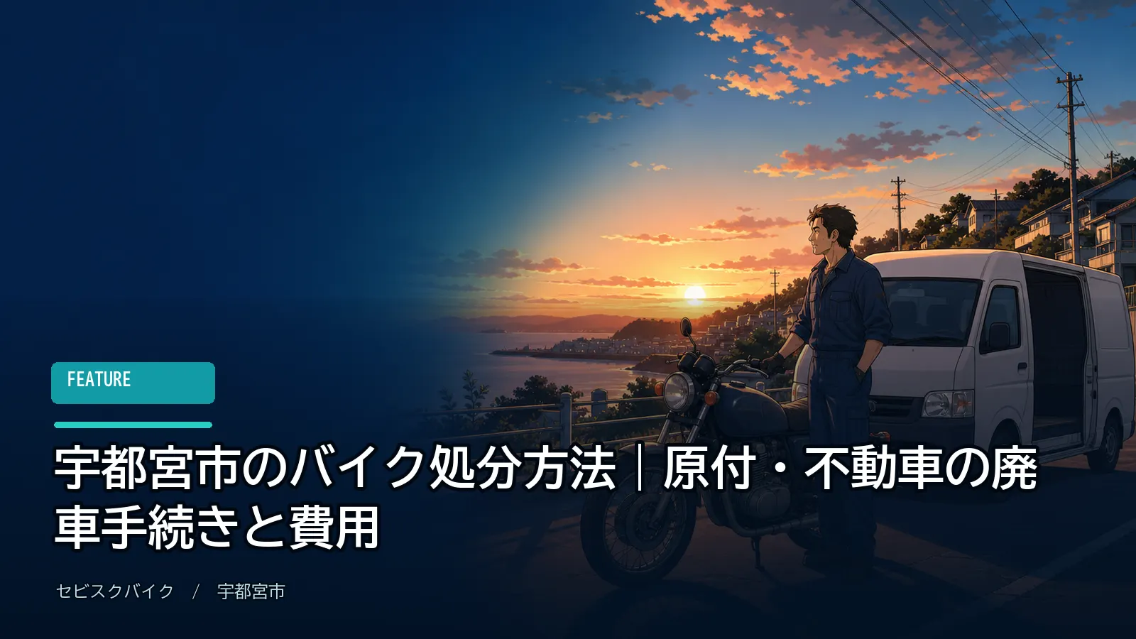 宇都宮市のバイク処分方法｜原付・不動車の廃車手続きと費用