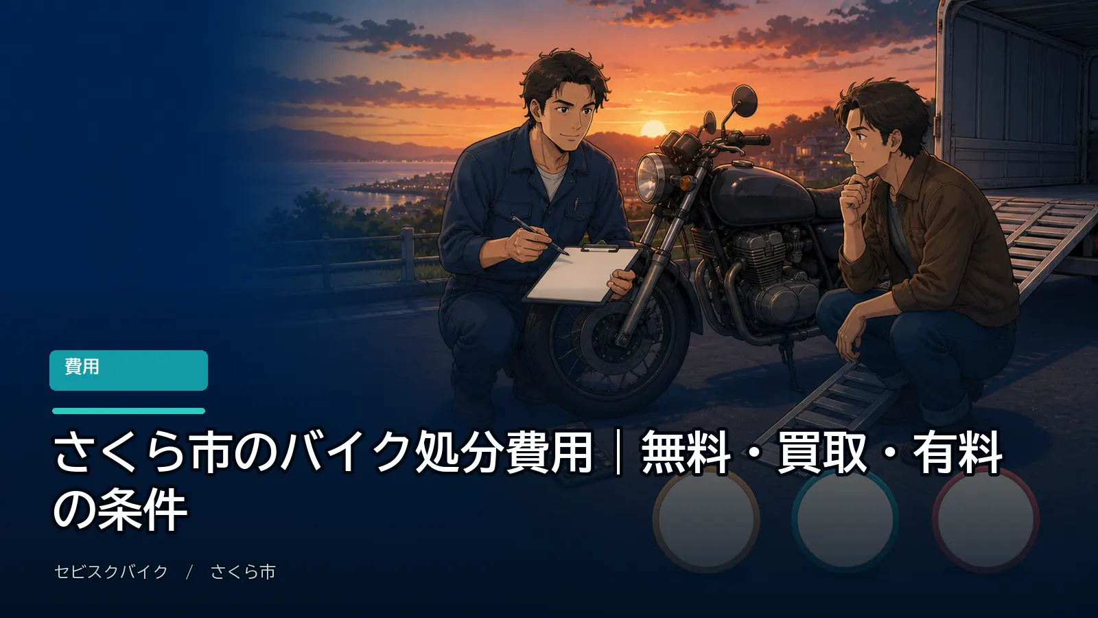 さくら市のバイク処分費用|無料・買取・有料の条件
