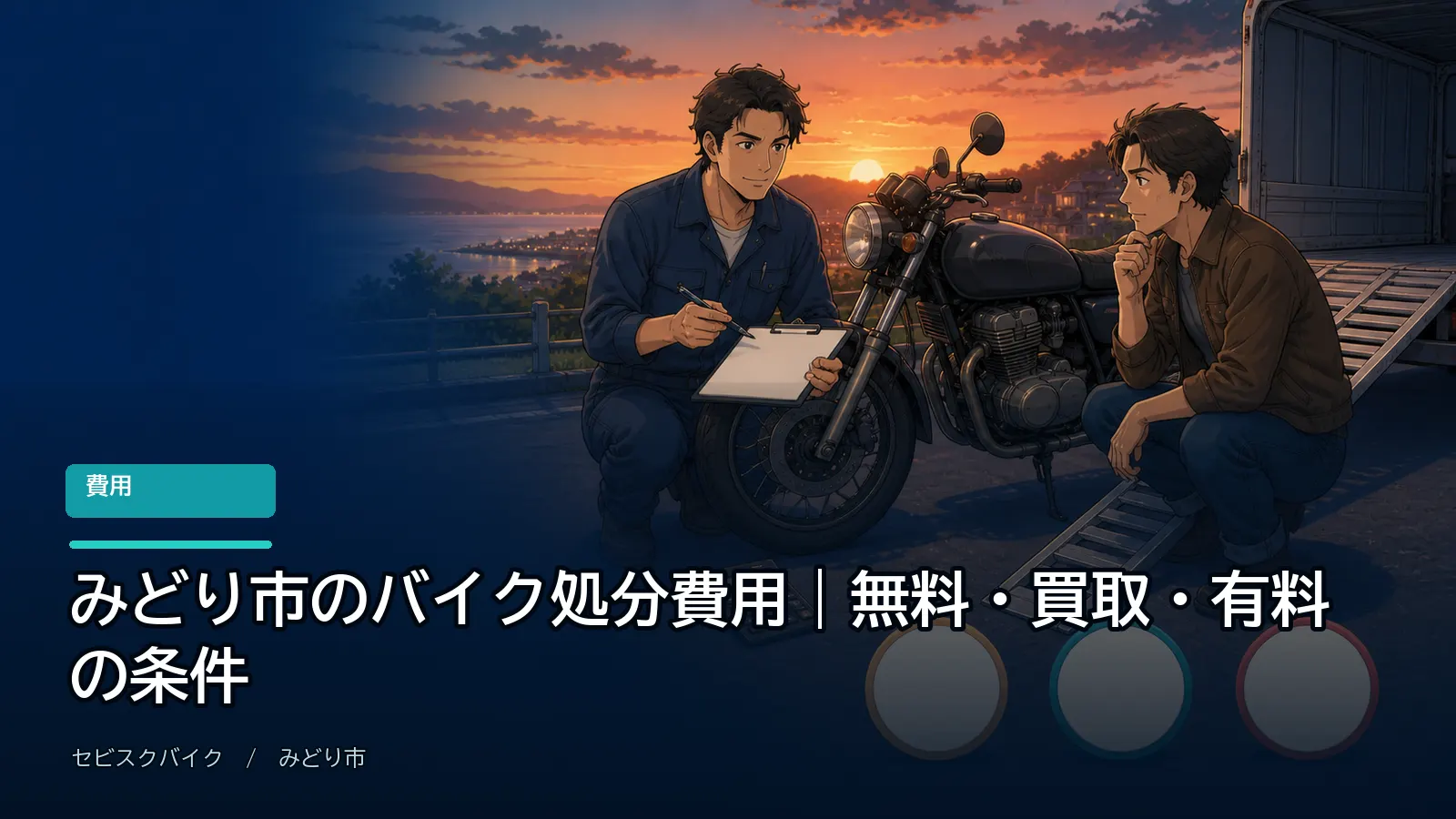 みどり市のバイク処分費用|無料・買取・有料の条件