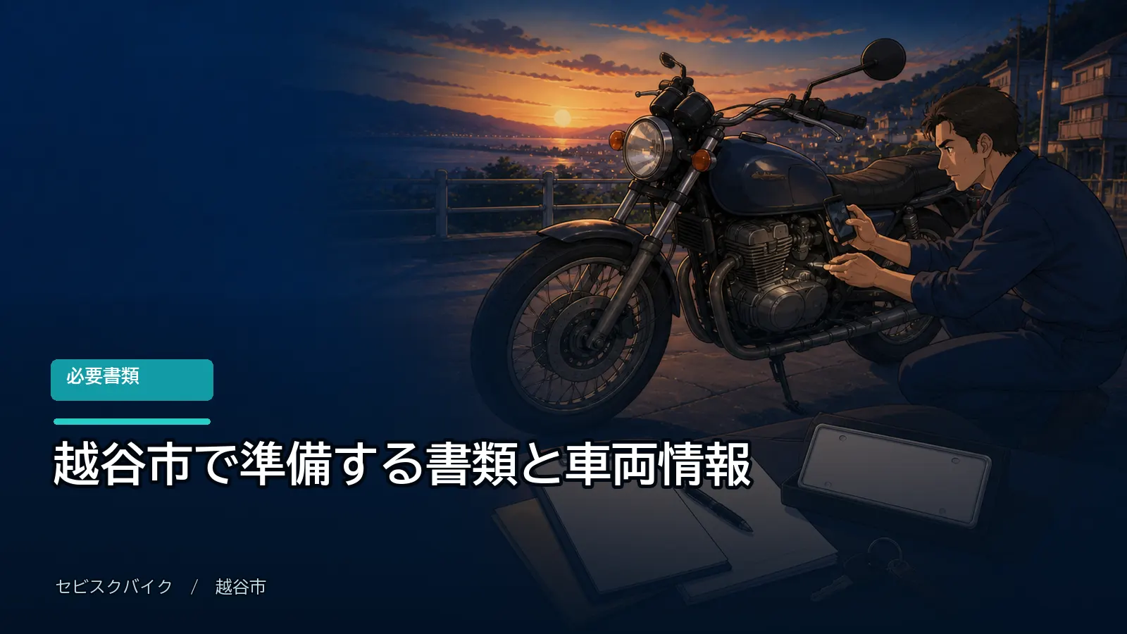 越谷市で準備する書類と車両情報