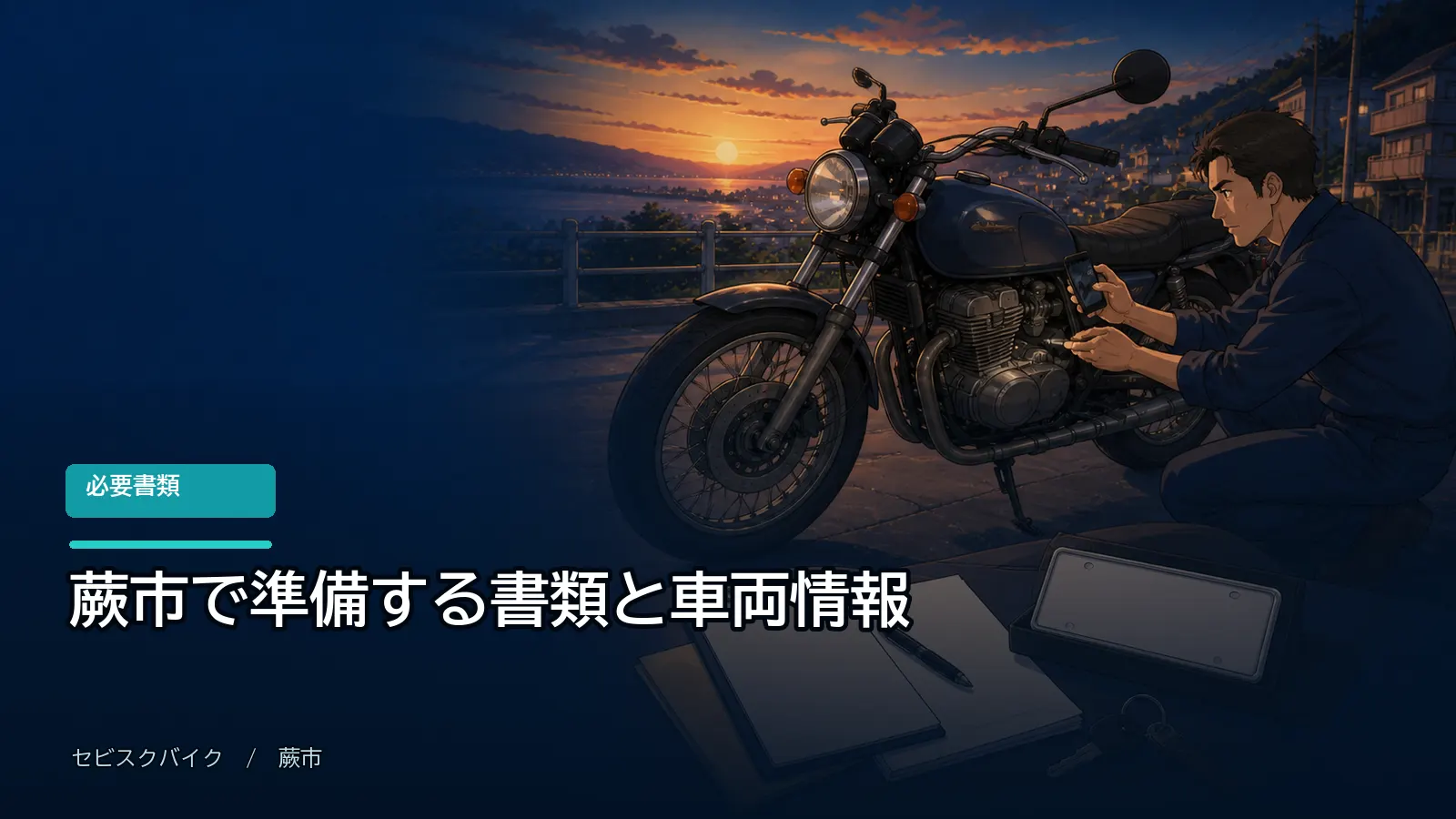蕨市で準備する書類と車両情報