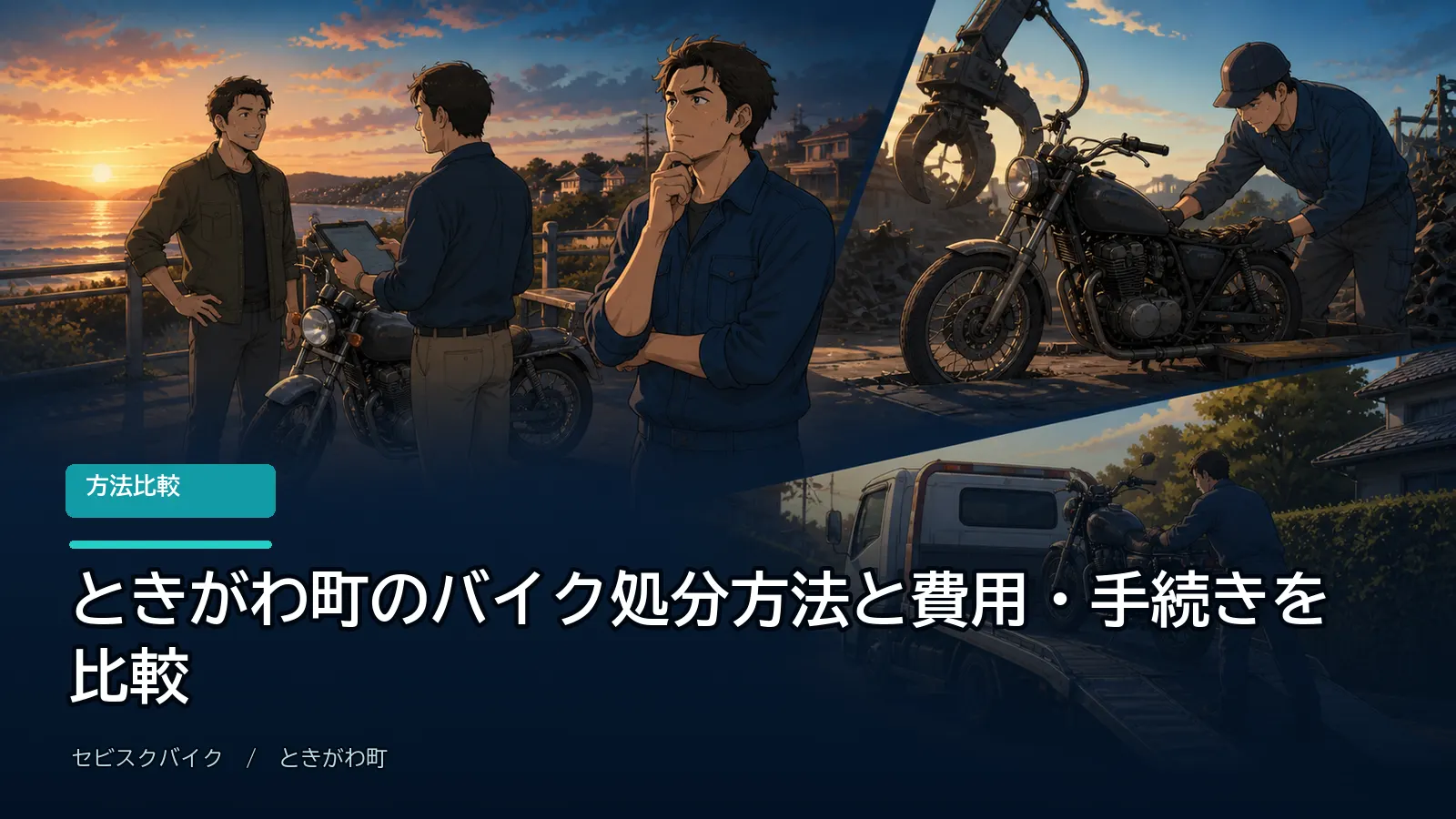 ときがわ町のバイク処分方法と費用・手続きを比較