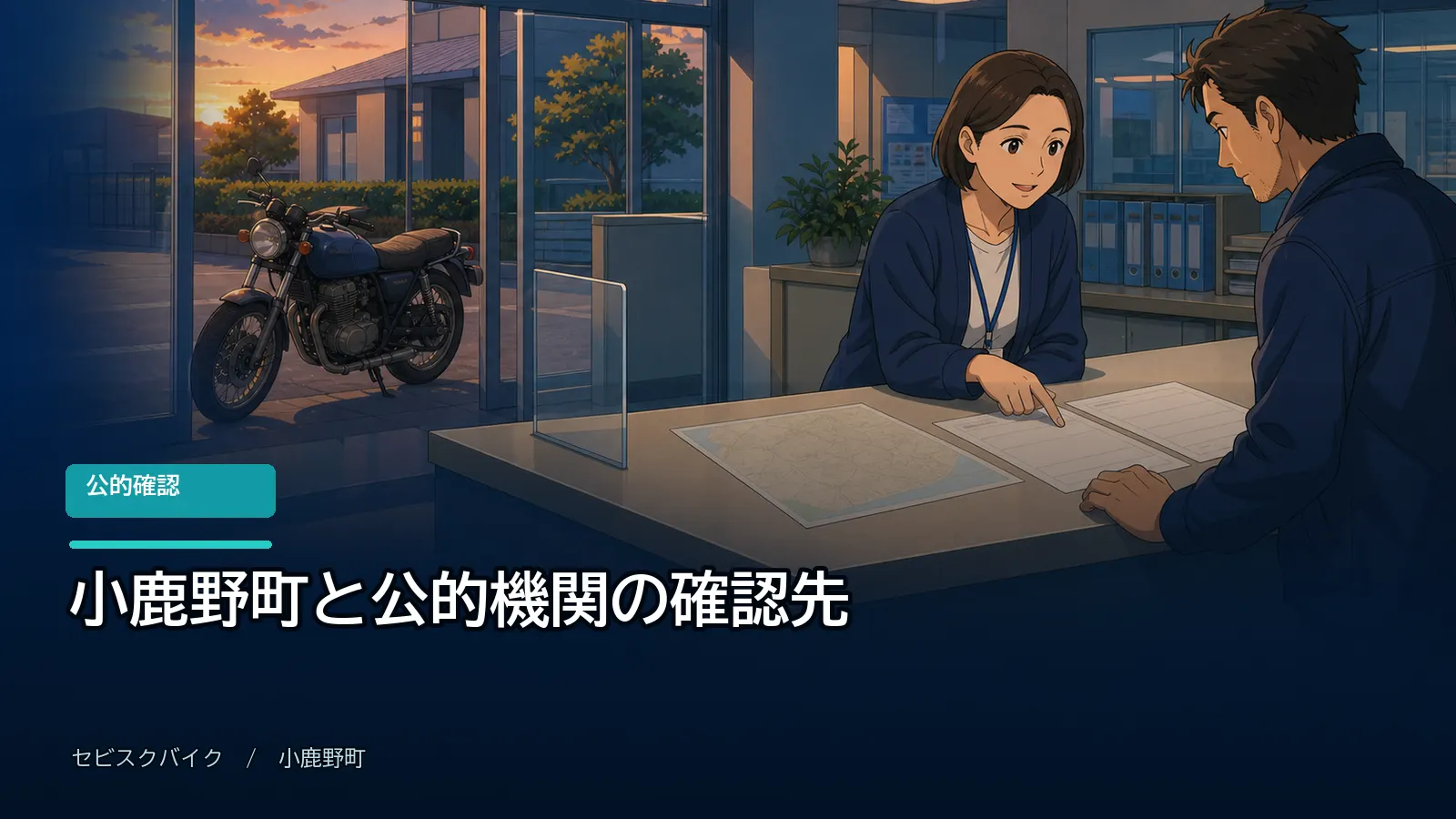 小鹿野町と公的機関の確認先