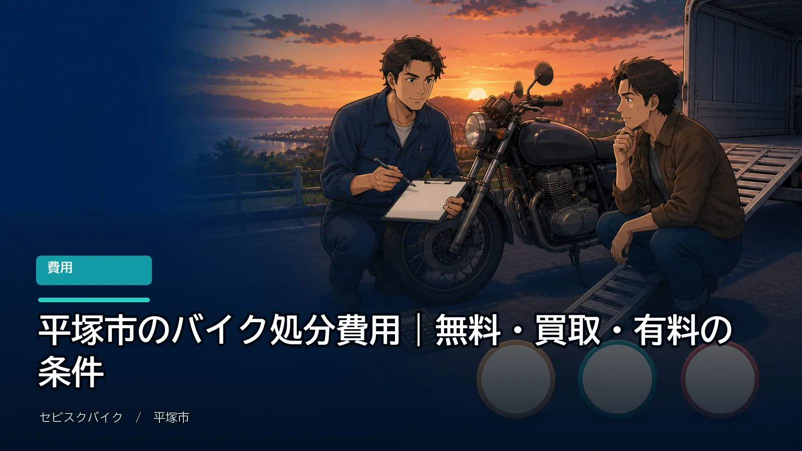 平塚市のバイク処分費用｜無料・買取・有料の条件